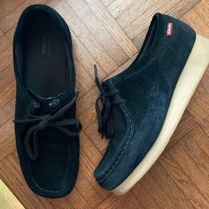Clarks Wallabee Suede Black Shoes